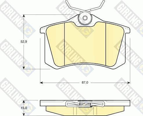 Girling 6108231 - Тормозные колодки, дисковые, комплект autospares.lv