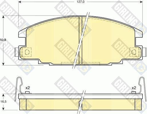 Girling 6108709 - Тормозные колодки, дисковые, комплект autospares.lv