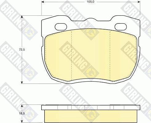 Girling 6103946 - Тормозные колодки, дисковые, комплект autospares.lv