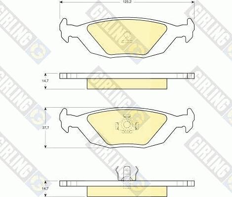 Girling 6103922 - Тормозные колодки, дисковые, комплект autospares.lv