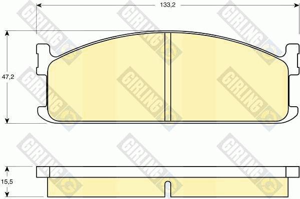 Girling 6103459 - Тормозные колодки, дисковые, комплект autospares.lv