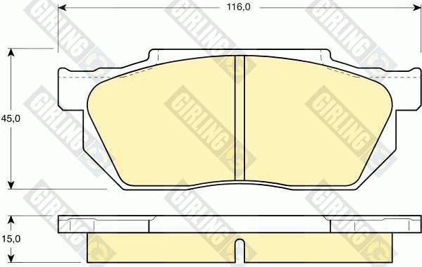 Girling 6103589 - Тормозные колодки, дисковые, комплект autospares.lv