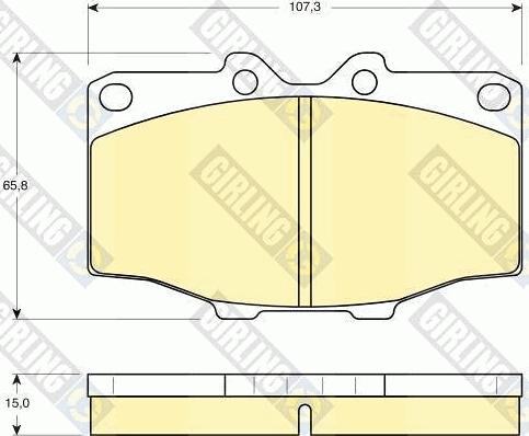 Girling 6103529 - Тормозные колодки, дисковые, комплект autospares.lv