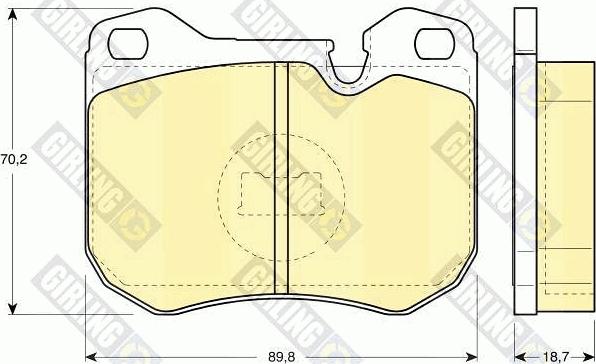 Girling 6103092 - Тормозные колодки, дисковые, комплект autospares.lv