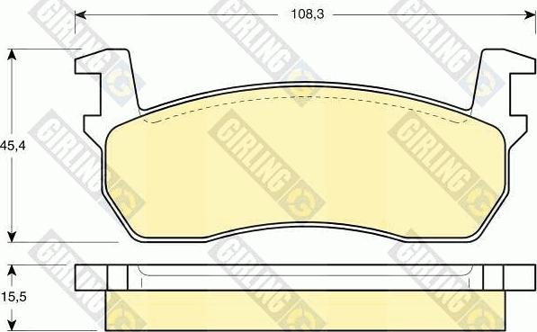 Girling 6103039 - Тормозные колодки, дисковые, комплект autospares.lv