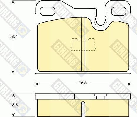 Girling 6103102 - Тормозные колодки, дисковые, комплект autospares.lv