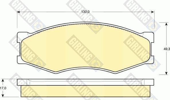 Girling 6103189 - Тормозные колодки, дисковые, комплект autospares.lv