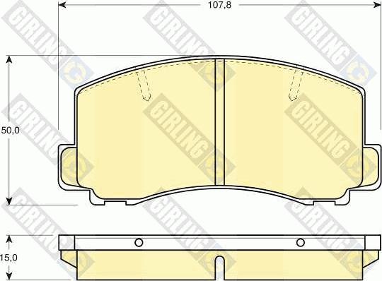 Girling 6103129 - Тормозные колодки, дисковые, комплект autospares.lv