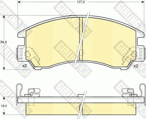 Girling 6103809 - Тормозные колодки, дисковые, комплект autospares.lv