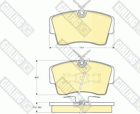 Girling 6103391 - Тормозные колодки, дисковые, комплект autospares.lv