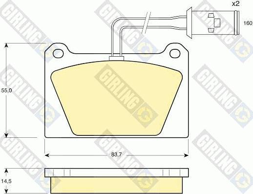 Girling 6103366 - Тормозные колодки, дисковые, комплект autospares.lv