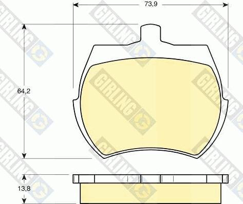 Girling 6103326 - Тормозные колодки, дисковые, комплект autospares.lv