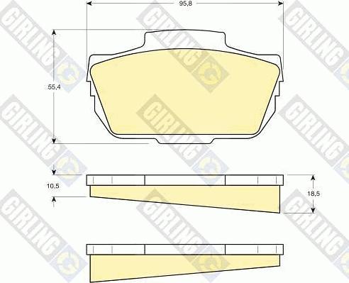 Girling 6103376 - Тормозные колодки, дисковые, комплект autospares.lv