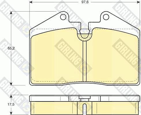 Girling 6103792 - Тормозные колодки, дисковые, комплект autospares.lv