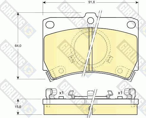 Girling 6103749 - Тормозные колодки, дисковые, комплект autospares.lv