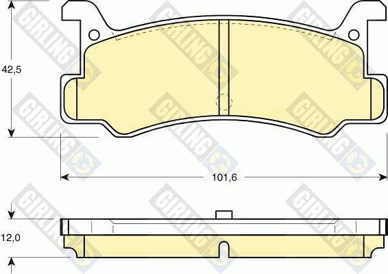 Girling 6103759 - Тормозные колодки, дисковые, комплект autospares.lv