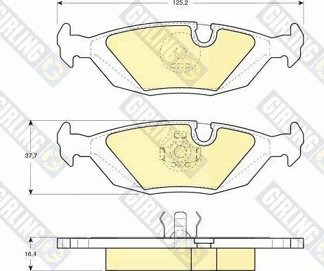 Girling 6102992 - Тормозные колодки, дисковые, комплект autospares.lv