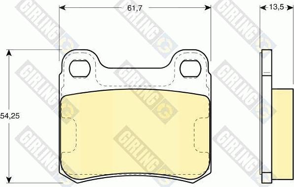 Girling 6102942 - Тормозные колодки, дисковые, комплект autospares.lv