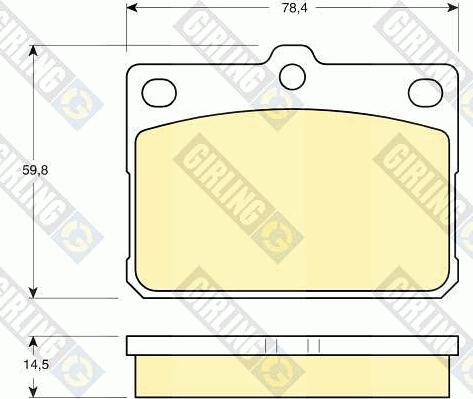 Girling 6102959 - Тормозные колодки, дисковые, комплект autospares.lv