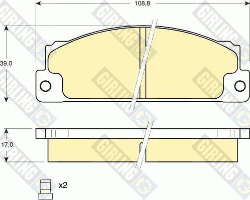 Girling 6102963 - Тормозные колодки, дисковые, комплект autospares.lv