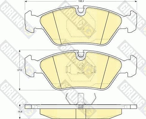 Girling 6102982 - Тормозные колодки, дисковые, комплект autospares.lv