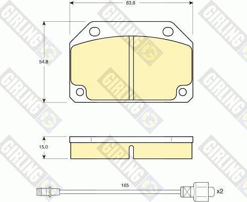 Girling 6102413 - Тормозные колодки, дисковые, комплект autospares.lv