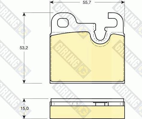 Girling 6102592 - Тормозные колодки, дисковые, комплект autospares.lv