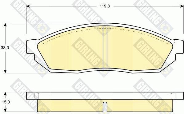 Girling 6102549 - Тормозные колодки, дисковые, комплект autospares.lv