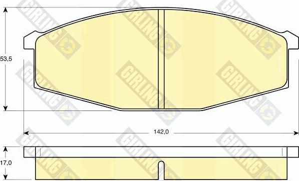 Girling 6102519 - Тормозные колодки, дисковые, комплект autospares.lv