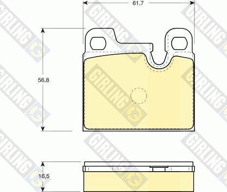 Girling 6102582 - Тормозные колодки, дисковые, комплект autospares.lv