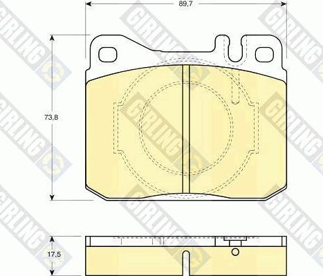 Girling 6102642 - Тормозные колодки, дисковые, комплект autospares.lv