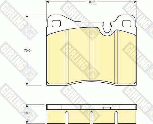 Girling 6102612 - Тормозные колодки, дисковые, комплект autospares.lv