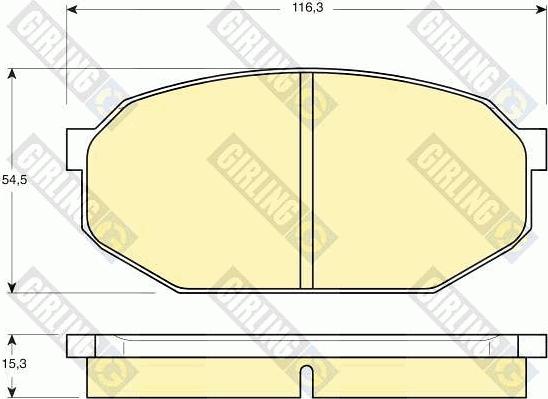 Girling 6102039 - Тормозные колодки, дисковые, комплект autospares.lv