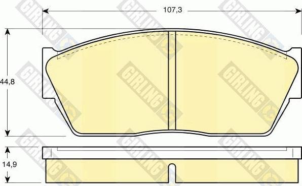 Girling 6102849 - Тормозные колодки, дисковые, комплект autospares.lv