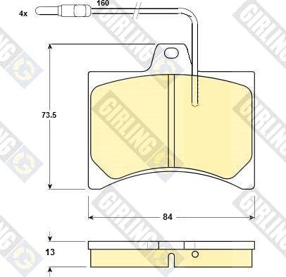 Girling 6102769 - Тормозные колодки, дисковые, комплект autospares.lv