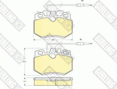 Girling 6107901 - Тормозные колодки, дисковые, комплект autospares.lv