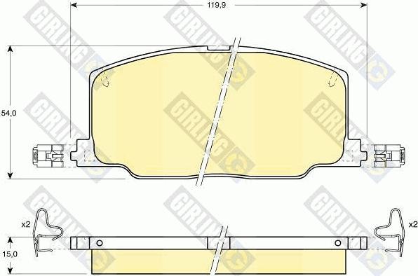 Girling 6107989 - Тормозные колодки, дисковые, комплект autospares.lv