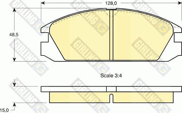 Girling 6107849 - Тормозные колодки, дисковые, комплект autospares.lv