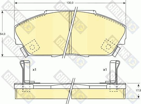 Girling 6107339 - Тормозные колодки, дисковые, комплект autospares.lv