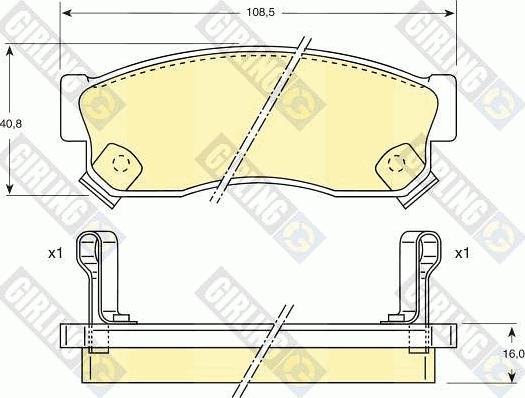 Girling 6107329 - Тормозные колодки, дисковые, комплект autospares.lv