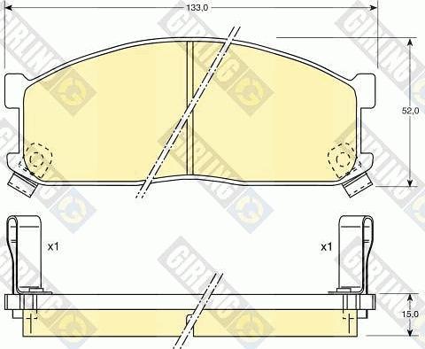 Girling 6107379 - Тормозные колодки, дисковые, комплект autospares.lv