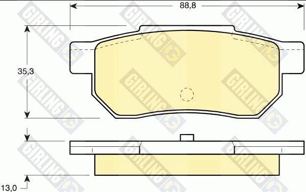 Girling 6107759 - Тормозные колодки, дисковые, комплект autospares.lv