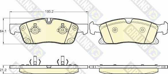 Girling 6119462 - Тормозные колодки, дисковые, комплект autospares.lv