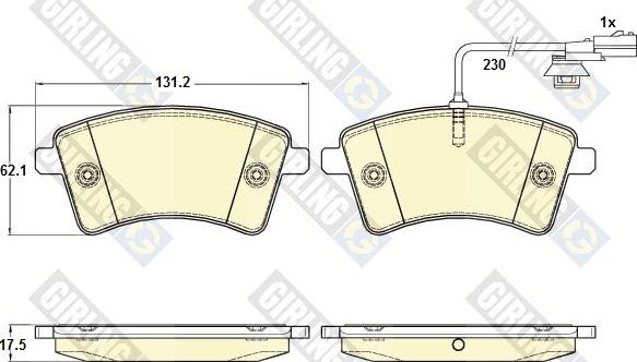 Girling 6119411 - Тормозные колодки, дисковые, комплект autospares.lv