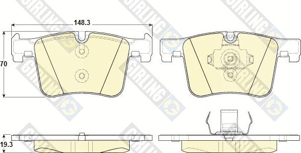 Girling 6119422 - Тормозные колодки, дисковые, комплект autospares.lv