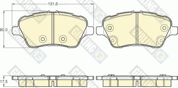 Girling 6119593 - Тормозные колодки, дисковые, комплект autospares.lv