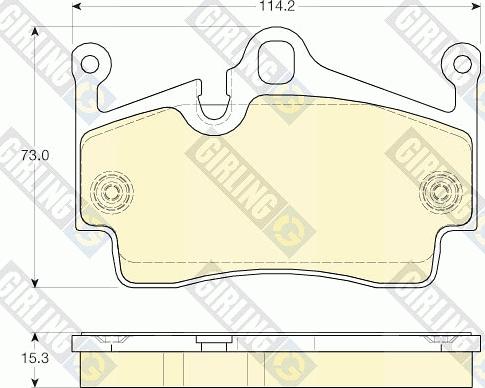 Girling 6119616 - Тормозные колодки, дисковые, комплект autospares.lv