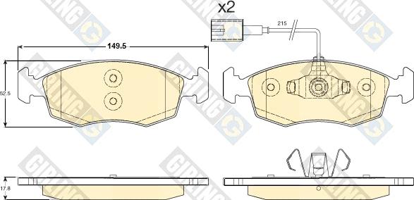 Girling 6119002 - Тормозные колодки, дисковые, комплект autospares.lv