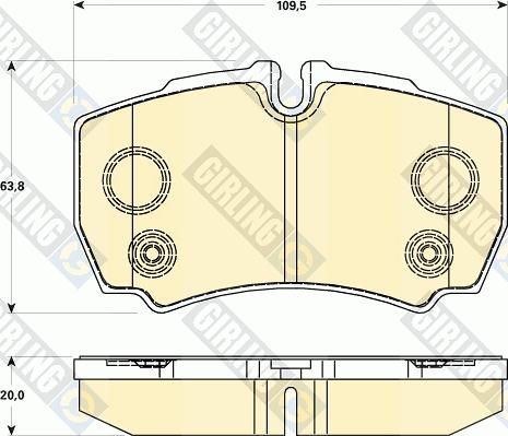 Girling 6119019 - Тормозные колодки, дисковые, комплект autospares.lv