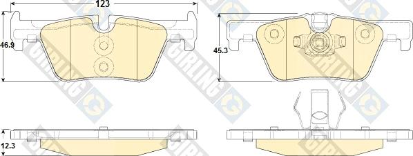 Girling 6119192 - Тормозные колодки, дисковые, комплект autospares.lv